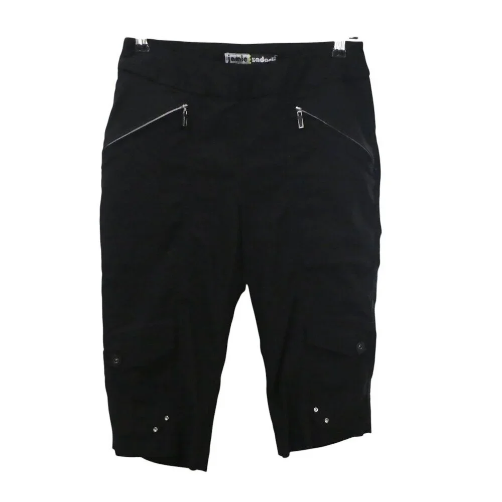 Jamie Sadock Black‎ Stretch Pull-on Knee Length Golf Capris Womens 6